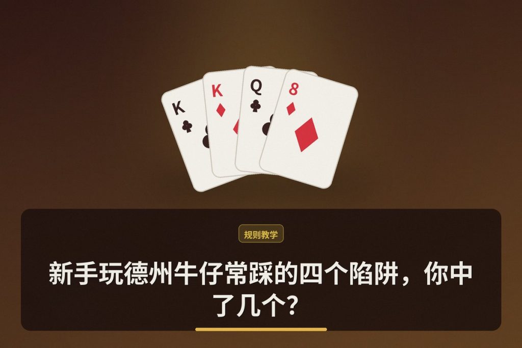 新手玩德州牛仔常踩的四个陷阱，你中了几个？