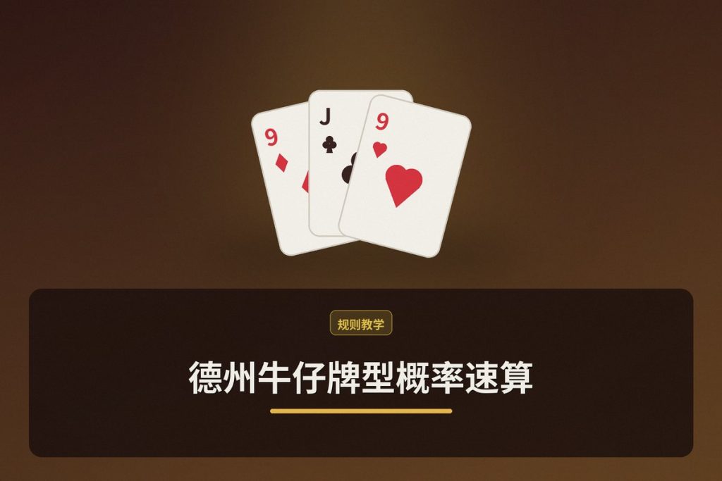 德州牛仔牌型概率速算：三个实用技巧让你快速判断胜率