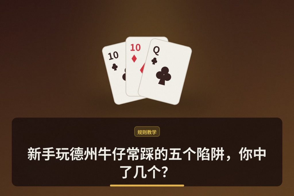 新手玩德州牛仔常踩的五个陷阱，你中了几个？