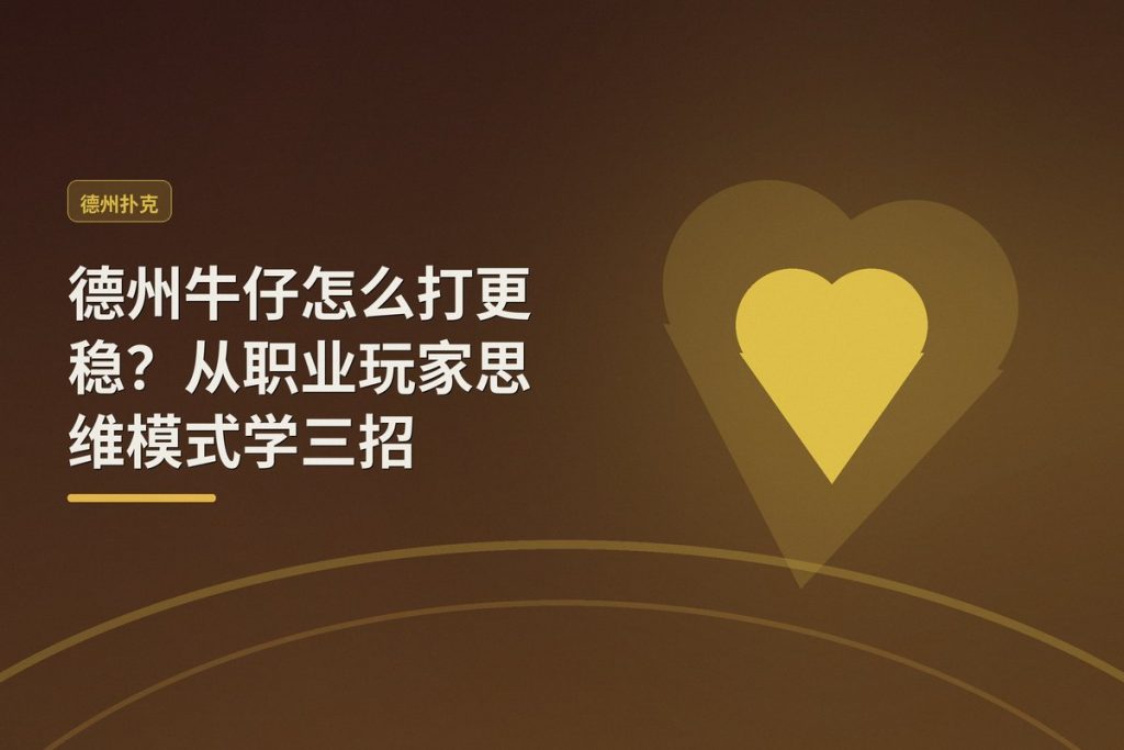 德州牛仔怎么打更稳？从职业玩家思维模式学三招