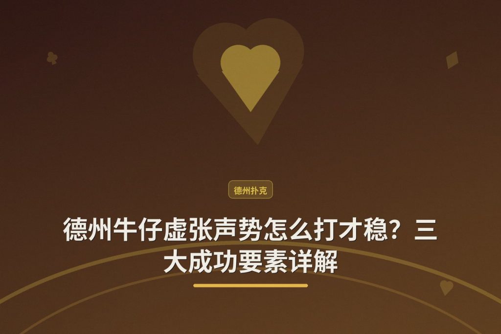 德州牛仔虚张声势怎么打才稳？三大成功要素详解