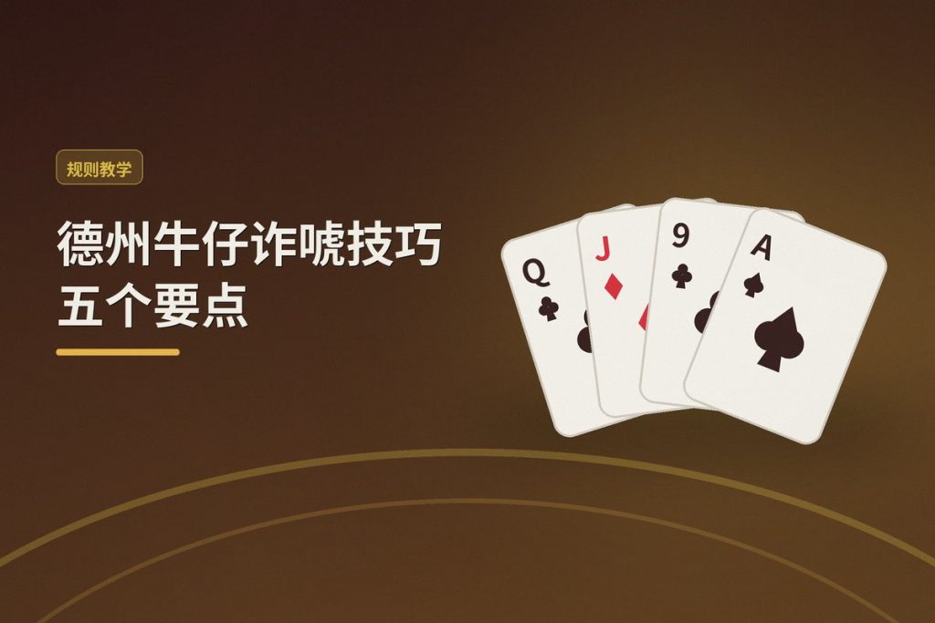 德州牛仔诈唬技巧五个要点：从牌桌新手到半诈唬高手的实用指南